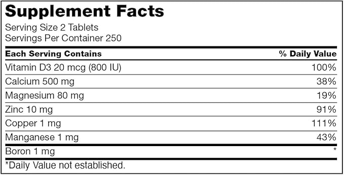 Calcium, Citrate Magnesium and Zinc